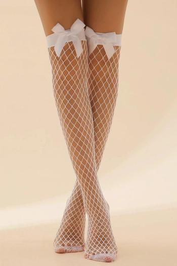 sexy slight stretch fishnet bow stockings