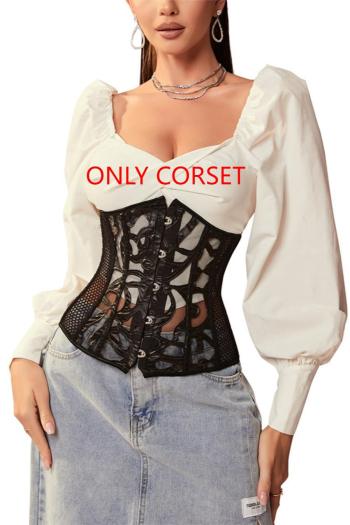 sexy plus size slight stretch cutout with boned corset