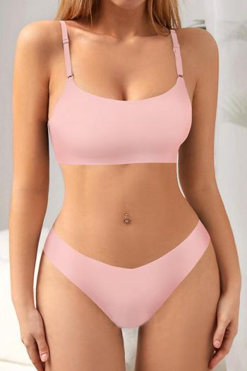 high stretch traceless simple breathable bra set