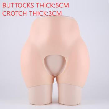 super sexy silicone thicken crotchless shorts body shape(buttocks thick:5cm,crotch thick:3cm)