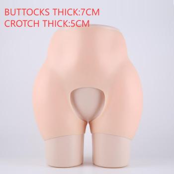 Silicone Buttock Hips Enhancer Panty Crotchless Shapewear