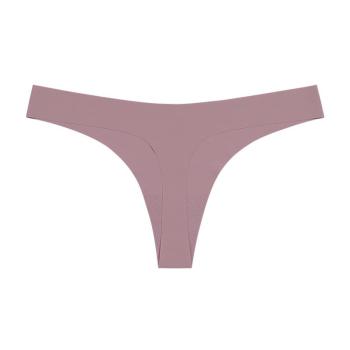 sexy high stretch low-waisted seamless t-shaped one-piece ice silk thong #1#