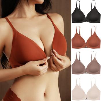 sexy high stretch gather up and hold up traceless ice silk bra
