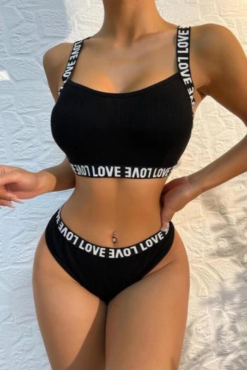 sexy slight stretch letter fixed printing sling shorts sets