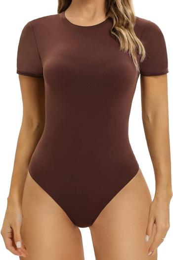 sexy plus-size high stretch simple short sleeves soft and comfortable shapewear