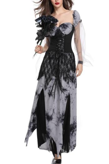 halloween non-stretch female vampire bride cosplay costume(with hair hoop)