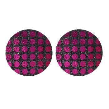 fifty pair disposable round shape polka dot print nipple pad(length:6cm)