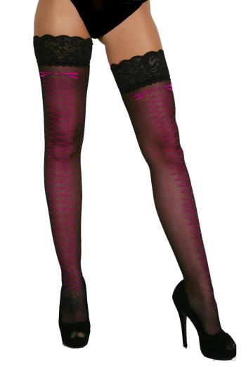 sexy high stretch mesh lace patchwork printing stockings