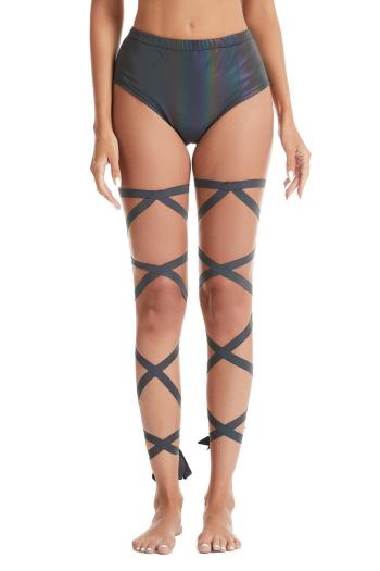 sexy nightclub colorful reflective one pair of leg wraps(no panty)