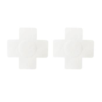 fifty pair cross letter print uv discoloration nipple pad(length:6.3cm)