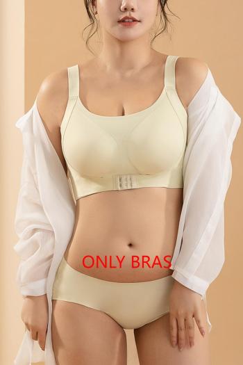 sexy plus size stretch solid color breathable traceless padded bras