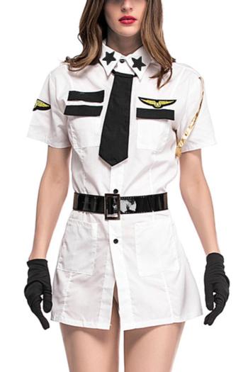 sexy slight stretch pilot costumes(with hat& tie& gloves& belt)