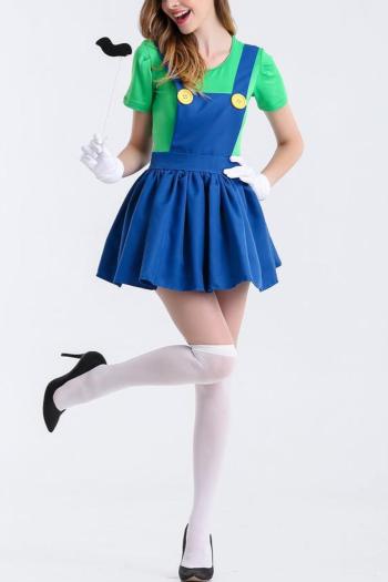 sexy plus size stretch mario costumes(with hat & gloves& props,no stockings)