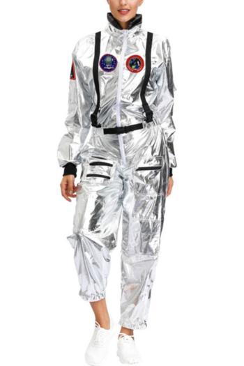 sexy plus size slight stretch astronaut costumes(only jumpsuit)