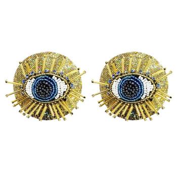 ten pair guardian eye sequins rhinestone beads nipple pad(length:5.8cm)