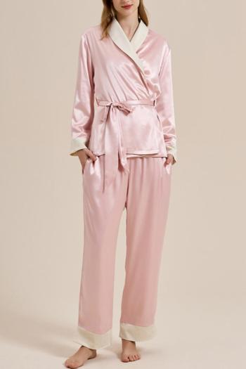 sexy non-stretch with velvet with belt pants sets sleepwear size run small