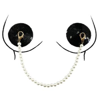 twenty pair sequins pearl chain nipple pad(width:5.5cm)