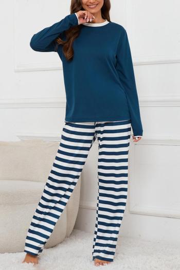 casual plus size slight stretch striped printed pocket pants sets loungewear