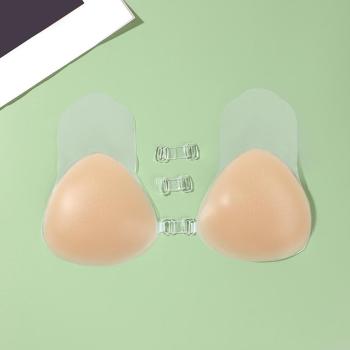 one pair sexy triangle silica gel invisible nipple stickers(16.5*10.5 cm)
