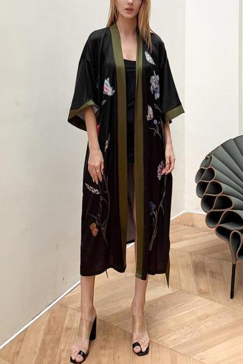 sexy non-stretch flower printing belt imitation silk nightgown sleepwear