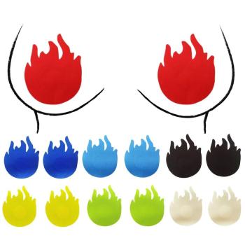 fifty pair 8 colors flame shape nipple pad(length:7.3cm)