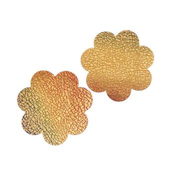 fifty pair flower shape colorful ice crack print nipple pad(length:7.5cm)