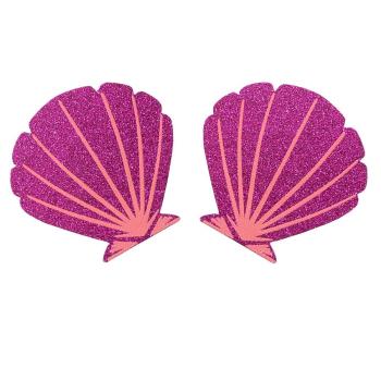fifty pair glitter shell shape nipple pad(length:8.2cm)