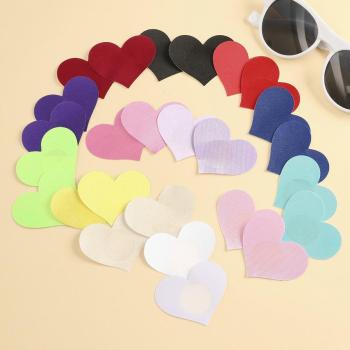 fifty pair simple solid color heart shape nipple pad(length:5.7cm)