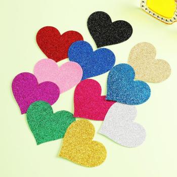 fifty pair simple glitter heart shape disposable nipple pad(length:7.7cm)