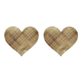fifty pair lattice heart shape disposable nipple pad(length:7.7cm)