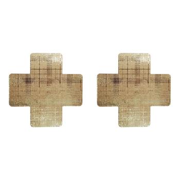fifty pair lattice cross shape disposable nipple pad(length:8cm)