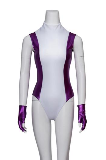 sexy plus size stretch contrast color she-hulk combat uniform costumes(with gloves)