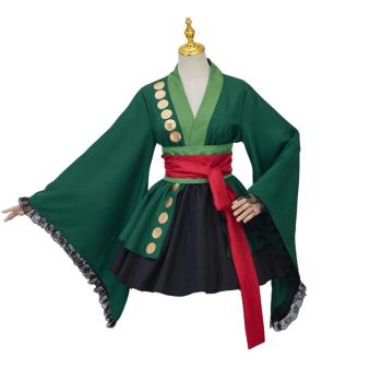 sexy plus size slight stretch with belt mini dress pirate king zoro anime costumes