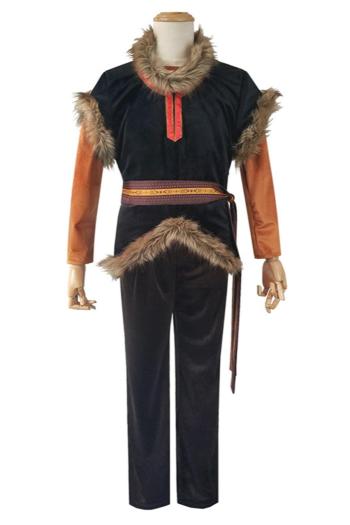 slight stretch plus size frozen christoff costumes(with belt)
