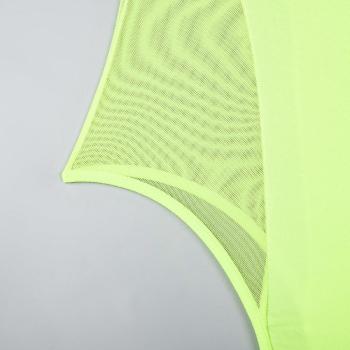 Sexy high stretch mesh stitching 4 colors backless teddy collection