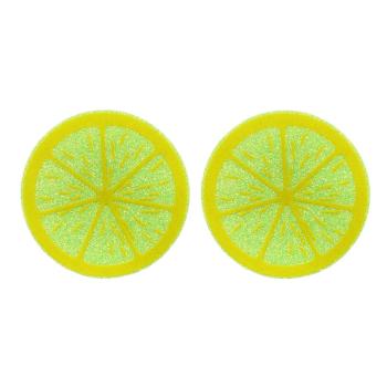 fifty pair round lemon print fluorescence nipple pad(length:7.5cm)