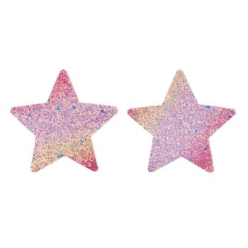 fifty pair pentagram shape glitter gradient nipple pad(length:8.2cm)
