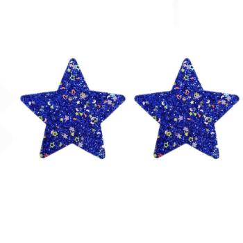 fifty pair pentagram shape glitter breathable nipple pad(length:8.2cm)