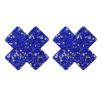 fifty pair cross shape glitter breathable nipple pad(length:8cm)