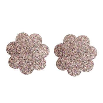 fifty pair glitter flower shape disposable nipple pad(length:7.5cm)