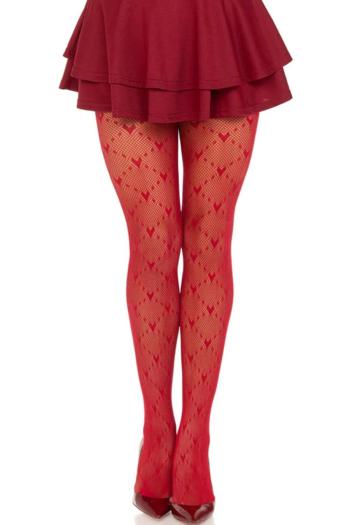 sexy high stretch 3 colors heart lattice fishnet tights