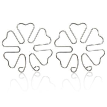 one pair sm new four leaf clover shape nipple clamps