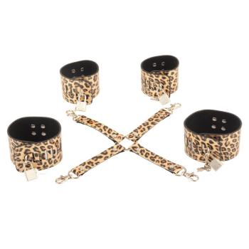 one pc sm new leopard pattern cross handcuffs