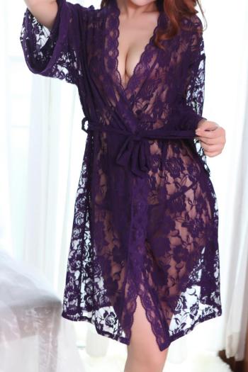 sexy slight stretch 4 colors see-through lace with nightgown sleepwear