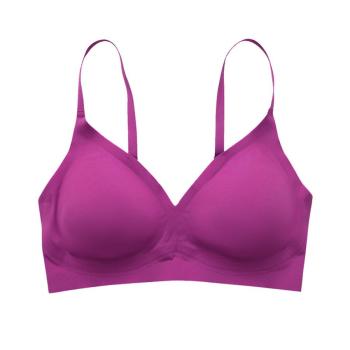 sexy slight stretch solid color gather padded bras