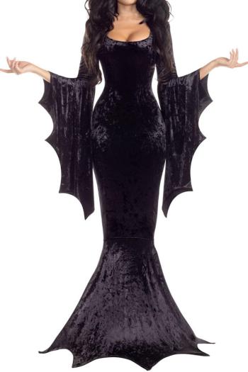 sexy slight stretch velvet solid color bat witch costumes