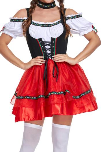 sexy plus size slight stretch oktoberfest costumes(with hair hoop& neck ring)