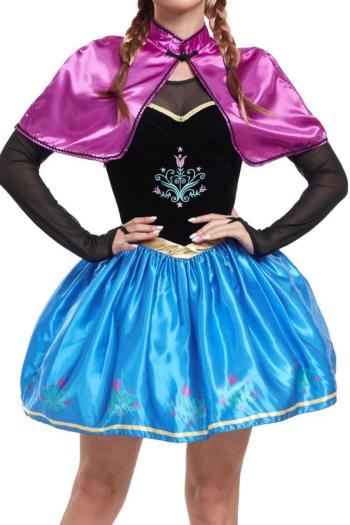 slight stretch princess anna costumes(with hair accessories)