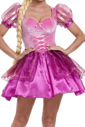 sexy slight stretch tangled rapunzel costumes(with crown)