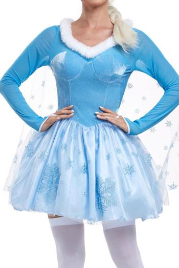 sexy slight stretch princess elsa costumes(with crown)